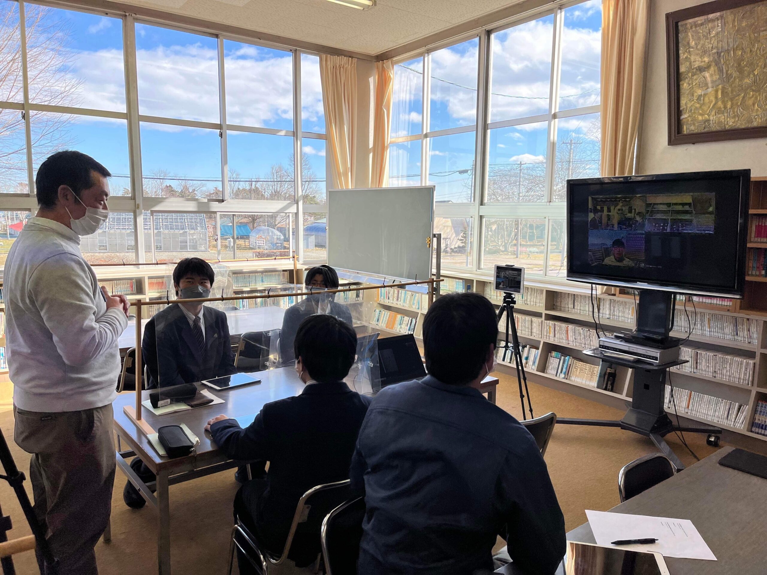 宮城県加美農業高等学校で、マインクラフトを使ったオンライン授業のサポートを行いました①